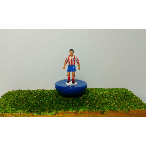 Subbuteo Andrew Table Soccer Atletico Madrid Champions Cup Finalist 1973-74 on classic Hasbro bases